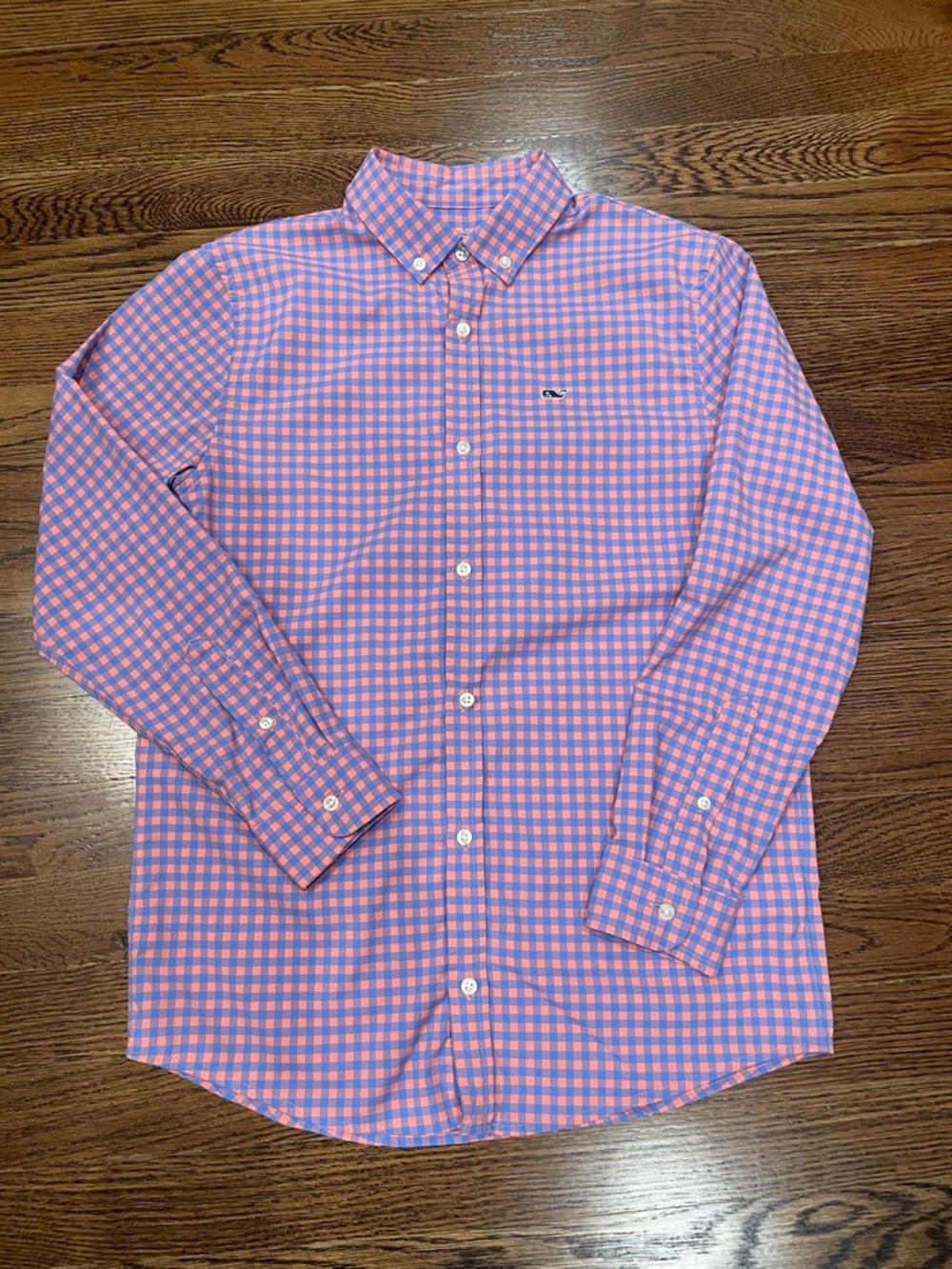 Vineyard Vines Pink and Blue Gingham Button-Down Shirt